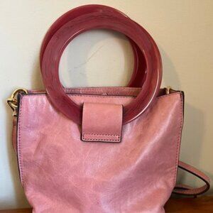 Vince Camuto Iggy Pink Cherry Blossom Leather Tote Bag